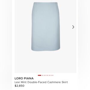 Loro Piana Light Blue Cashmere Pencil Skirt